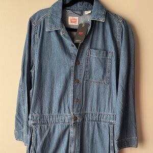 NWT Levi's Heritage Classic Blue Denim Jumpsuit M $98 retail